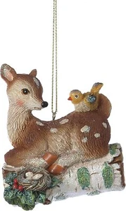 Kurt Adler Woodland Animal Ornamento, Ciervo, 3.25“ - Imagen 1 de 1
