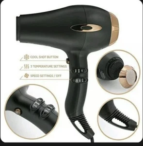 AsaVea Professional Hair Dryer D-1.0 Ionic Ceramic-Tourmaline Titanium 1875W New - Picture 1 of 3