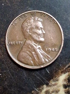 1945 4 ist gefüllt mit Lincoln Wheat Cent Penny L am Rand schön!!!! - Bild 1 von 7