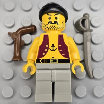Lego Pirates Minifigure PI012 Pirate Anchor Shirt Light Gray Legs Black Bandana - Изображение 1 из 4