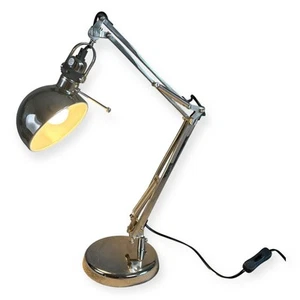 IKEA Chrome Desk Table Lamp Work Light Anglepoise Style Forsa A0501 Silver Retro - Picture 1 of 14