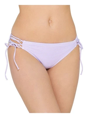 Traje de baño HULA HONEY para mujer púrpura elástico corbata lateral marinero hipster parte inferior L Foto 1 de 3