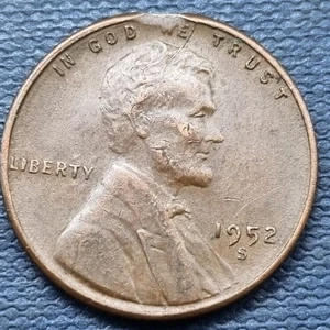 1952 S Lincoln Wheat Cent 1c ERROR - Clipped Planchet #94963 - Picture 1 of 2