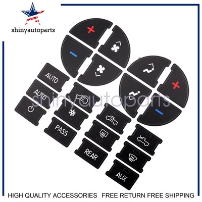 Kit de reparación de botones de tablero de CA de vinilo negro calcomanías adhesivas de repuesto para Chevy GMC Foto 1 de 4
