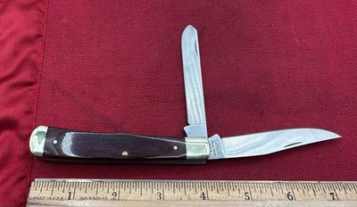 Navaja de Bolsillo Plegable Camillus #8 Grande Trapper De Colección Mango de Madera Hecha en EE. UU. NUEVA Foto 1 de 4