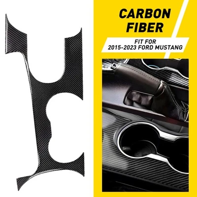 Calcomanías de cubierta de panel de fibra de cambio de marchas de carbono para Ford Mustang 2015-2023 Foto 1 de 4