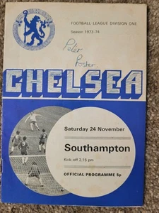 Chelsea FC v Southampton Match Day Programme 1973-74 Saturday 24th November 1973 - Picture 1 of 1