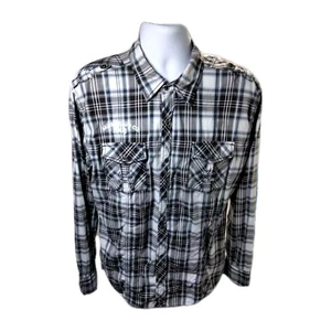 Camicia manica lunga Black Label con bottoni vestibilità atletica uomo taglia 46 - Foto 1 di 11