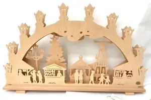 Schwibbogen Lichterbogen Ratags Erzgebirge Weihnachtsmarkt Größe 68 x 40 cm neu - Bild 1 von 3