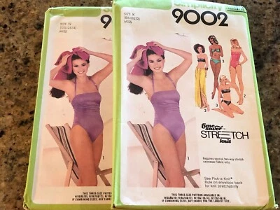 🌹1979 SIMPLICITY #9002 - LADIES RETRO SWIMSUIT - BIKINI - SARONG PATTERN FF - Image 1 of 2