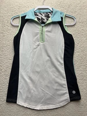 Camiseta sin mangas Bette & Court pequeña para mujer talla negra amarilla sin mangas cremallera Foto 1 de 4