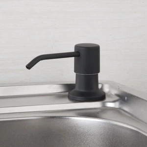 US Black Kitchen Soap Dispenser Stainless Steel Plastic Liquid Pump Bottle Sink - Picture 1 of 6