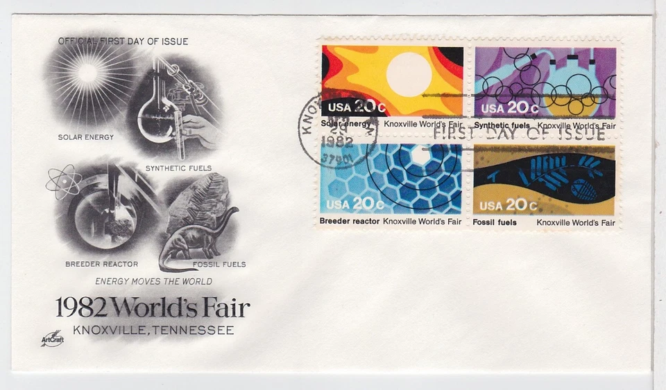 TurtlesTradingPost- Knoxville Worlds Fair- 1982 #2006-09  Artcraft FDC - Image 1 of 1