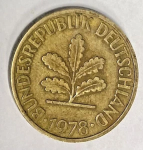 Germany 10 Pfennig - 1978 F (Stuttgart)  XF Brown - Picture 1 of 2