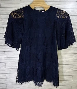 Lilly Pulitzer Women's Jackelin Romper Dress True Navy Fern Gallery Lace Size 8 - Picture 1 of 11