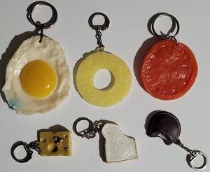 Six Food-shaped keychains (v. nice) - Picture 1 of 2