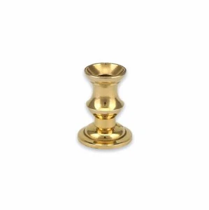 Mini Brass Candlestick Holder - Small Candle Stand for Thin, Tiny Taper Candles - Picture 1 of 4