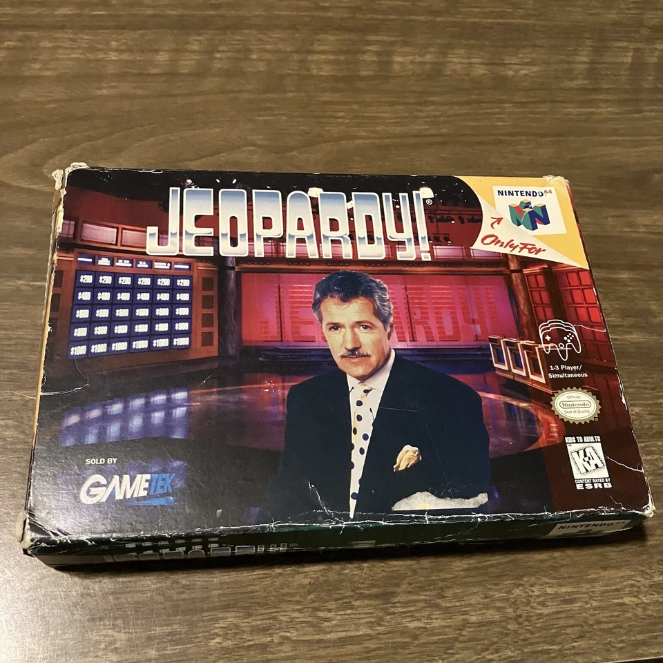 Jeopardy Nintendo 64 N64 Cartridge Inserts Box Tested and Working Authentic Game - Image 1 of 4