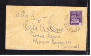 RSI Umschlag Tarif 1 Lira ISOLIERT Zerstörte Denkmäler 1945 WF790 - Bild 1 von 1