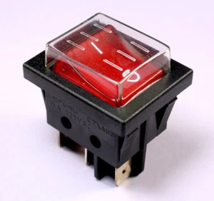 1pc Defond SPST Lighted Rocker Switch, On/Off, with Cover, 15A 125VAC, 108394-01 - Picture 1 of 2