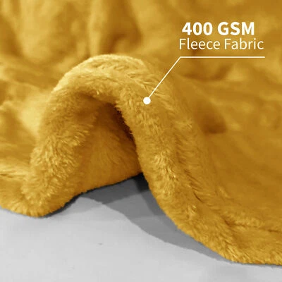 Двусторонний большой флисовый плед из искусственного меха супермягкий легкий диван кровать одеяло - Изображение 1 из 4