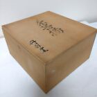 Japanese Vintage Wooden Storage Box Almost Square Case for Pottery