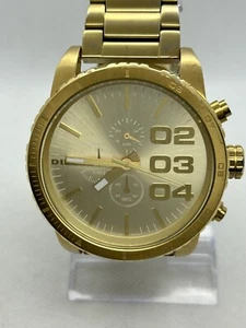 EXCELLENT Diesel Double Down DZ-4268 Chronograph Gold-tone Men's Watch, 52mm - Picture 1 of 9