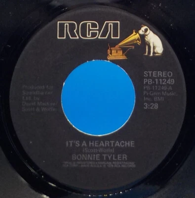 Bonnie Tyler 45 It's A Heartache / It's About Time NM VG++ A5 Foto 1 de 2