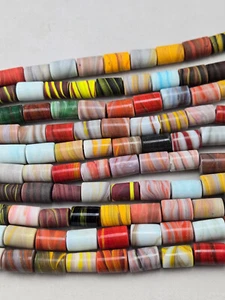 130+ STÜCK RÖHRE MEHRFARBIG GLASPERLEN SCHMUCK BASTELN BASTELN LOSE PERLEN - Bild 1 von 6