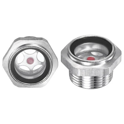 2-Pack Air Compressor Oil Sight Glass 3/4" NPT Toughened Glass - Image 1 of 4