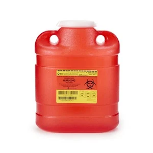 Becton Dickinson Red Sharps Container, 6.9 Quart, 11 x 8 x 5 Inch (CS/12) - Picture 1 of 2