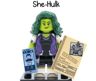 2023 LEGO 71039 Marvel Studios Ser 2 MINIFIGURA SHE-HULK fechada APOSENTADA - Imagem 1 de 4