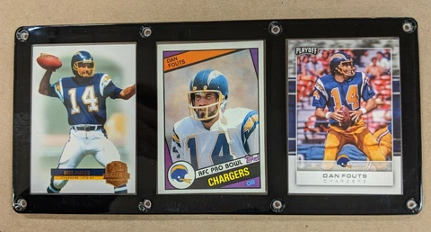 DAN FOUTS 3 CARD PLAQUE SAN DIEGO CHARGERS Cover