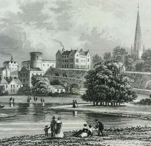 Herefordshire ROSS original engraveed antique print 1840 - Picture 1 of 2