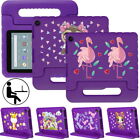 EVA Purple Handle Kids Stand Tablet Cover Case For Amazon Fire 7/ HD 8/HD 8 Plus