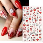 5D Nail Art Stickers Decals Embossed Valentines Day Love Hearts Dog Tree 5DK208