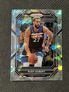 2022-23 Panini Prizm Rudy Gobert Silver Cracked Ice Prizm Timberwolves NM - Picture 1 of 2