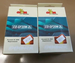 2X COBRA CO-GF20W-2L 20 AMP WHITE GFI RECEPTACLE GROUND FAULT GFCI - Picture 1 of 2