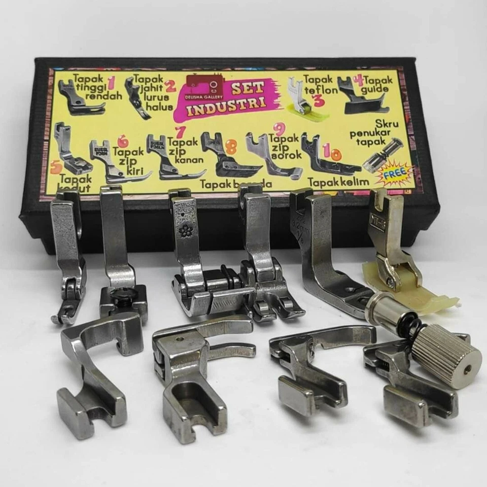 industrial sewing machine presser foot set (10pcs/set) - Image 1 of 4
