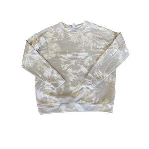 Athleta Sundown Tie Dye Sweatshirt Womens XS Gray/Tan/White P/p 20 Length 24 EUC - Picture 1 of 3