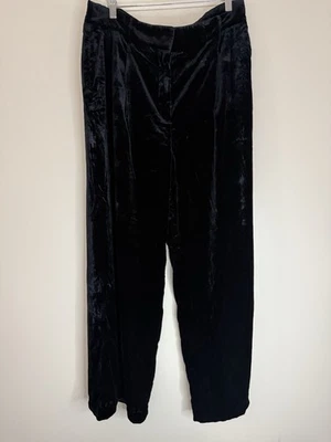 Женские черные бархатные брюки LOFT «The Peyton Trouser» размер 12 - Изображение 1 из 4