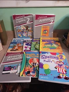 Abeka 2nd grade LOT Homeschool Curriculum Arithmetic Health Spelling Writing Etc - Picture 1 of 10