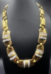 Roger Scemama Halskette goldfarben Strasseinsatz - Bild 1 von 13