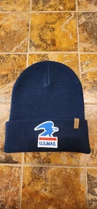 Custom Made.. USPS..Navy Blue..Beanie Skull Cap..Vintage Logo - Bild 1 von 1