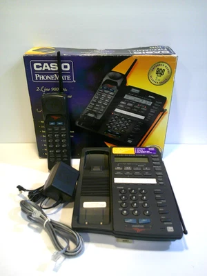 Casio Phonemate TC-945BK Cordless Telephone 2 Line Digital Answering Machine - Image 1 of 4