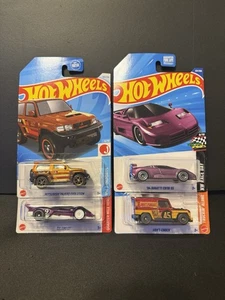 Hot Wheels Super Treasure Lot Of 4 Pajero, Celero Gt, Drift-ended, 94 Bugatti - Picture 1 of 7