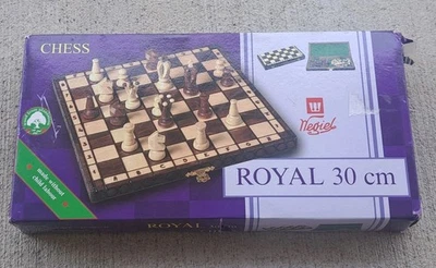 Wegiel Chess Royal 30 cm Juego Hecho a Mano Madera Usado  Foto 1 de 4