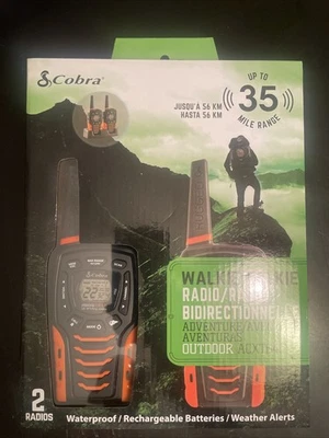 Cobra Walkie Talkie 35 Mile Range 2 Radios Waterproof ACXT645 *NEW* - Image 1 of 2