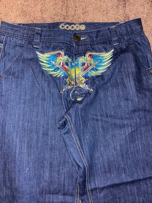 Vintage COOGI Jeans Mens 38/33 Australia Embroidered Baggy Hip Hop 90s Y2K Denim - Image 1 of 4