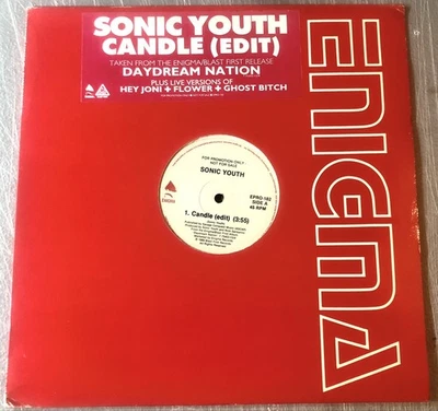 SONIC YOUTH : CANDLE : ENIGMA EPRO-182 : PROMO LP 45 : EX/VG+ - Image 1 of 4